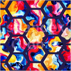 Hexagonal Paint Pattern